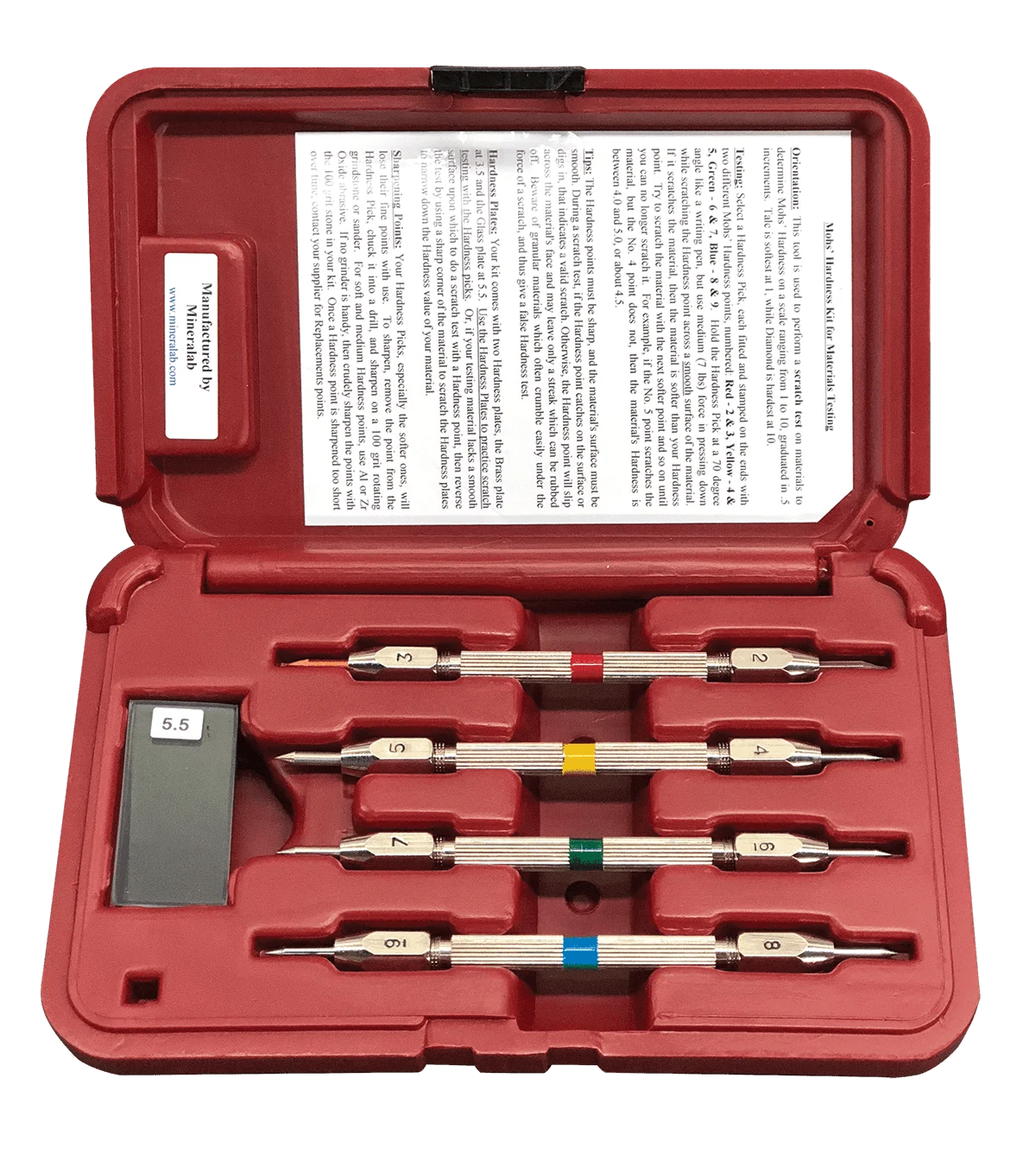 Mohs Concrete Surface Hardness Scratch Test Kit